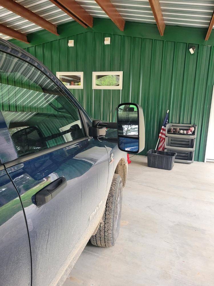 GM Style Dodge Ram 2500/3500 Tow Mirrors (2019-2022) - Style 1 - Customer Photo From Eric Douglas
