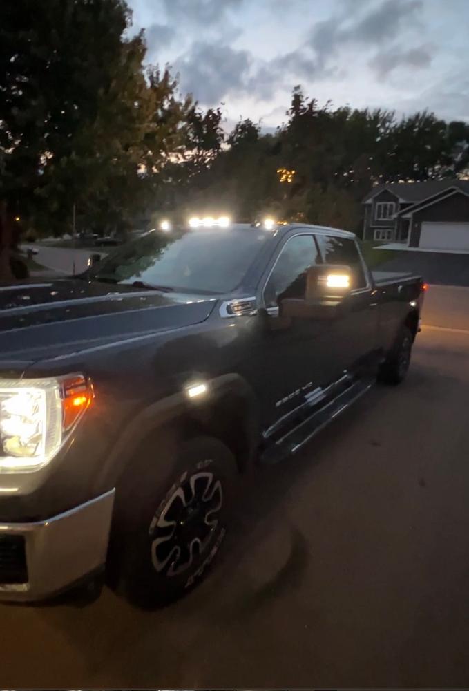 2019+ GM Silverado and Sierra Tow Mirror Marker Lights - Customer Photo From Jason Warnke