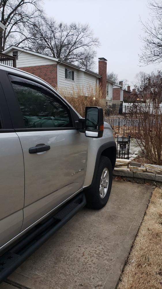 2015 - 2022 Colorado / Canyon Tow Mirrors (Style 2) - Customer Photo From Mike Wise