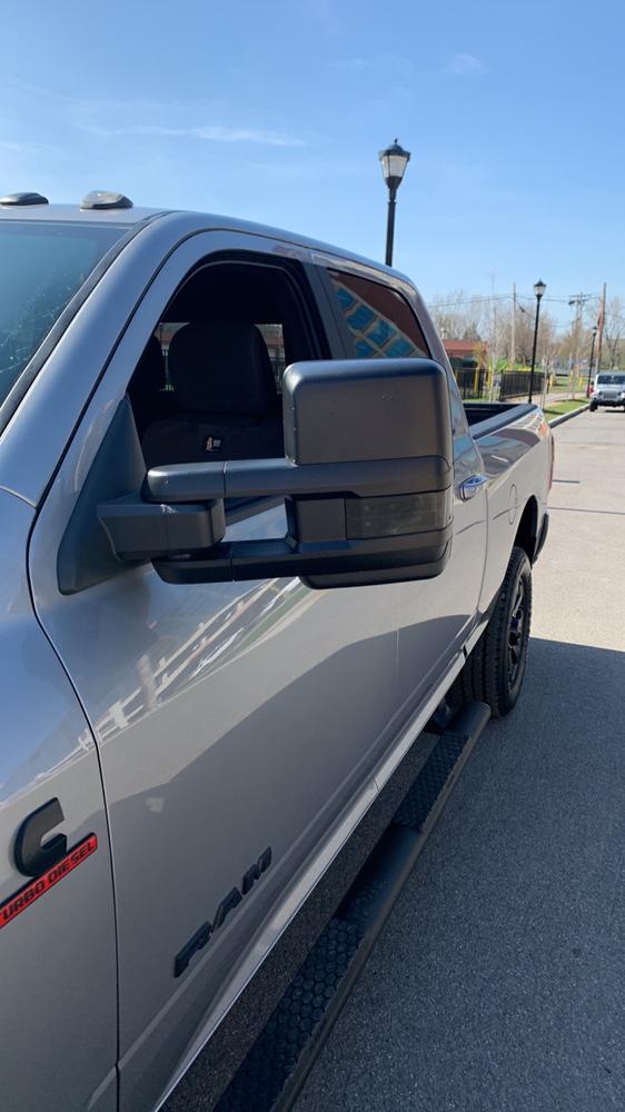 GM Style Dodge Ram 2500/3500 Tow Mirrors (2019-2022) - Style 2 - Customer Photo From Jason Mcclellan