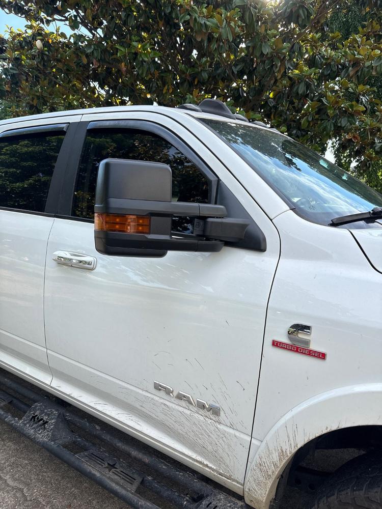 GM Style Dodge Ram 2500/3500 Tow Mirrors (2019-2022) - Style 2 - Customer Photo From Michael McCall