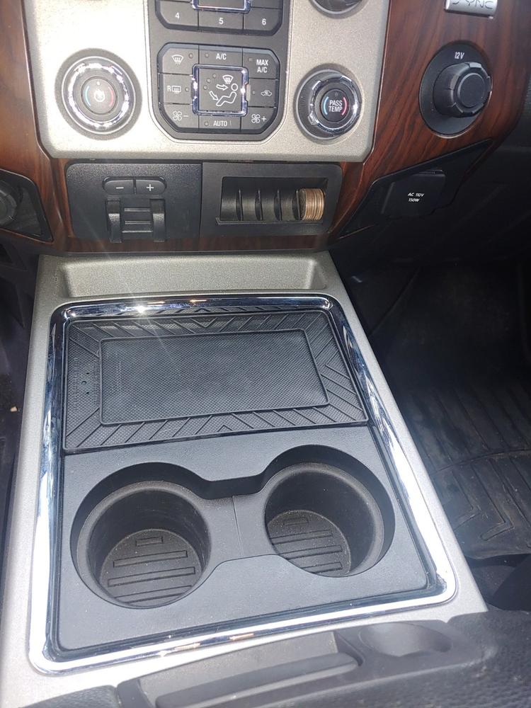 2011-2016 Ford Superduty Wireless Phone Charging Kit for F250/F350/F450/F550 Trucks (Full Console) - Customer Photo From Keith Potvin