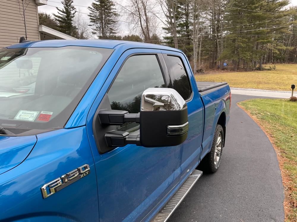 Ford F150 (2015-2020) New Style Tow Mirrors (Pre-Built) - Customer Photo From Darryl White