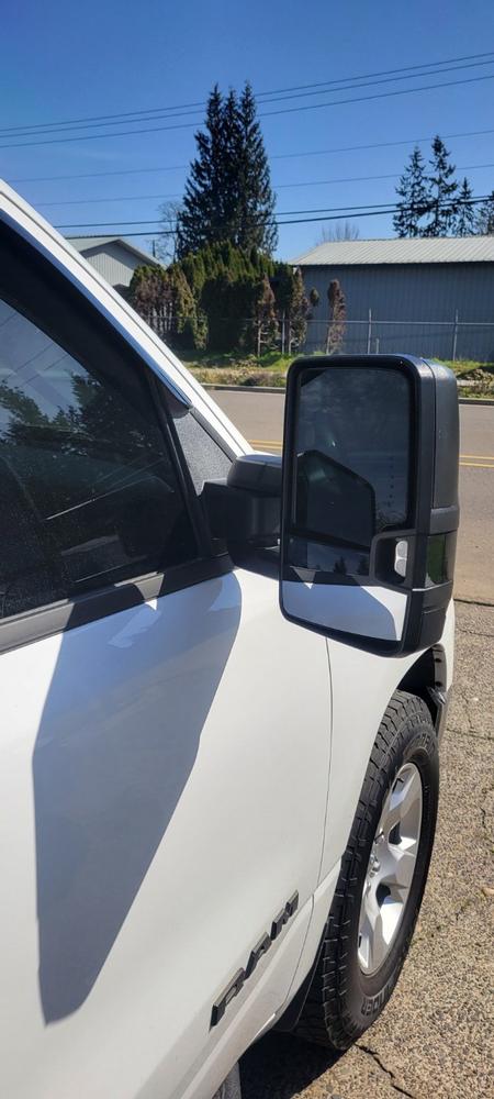 GM Style Dodge Ram 1500 Tow Mirrors (2019-2023) - Style 2 - Customer Photo From Mark Nicosia