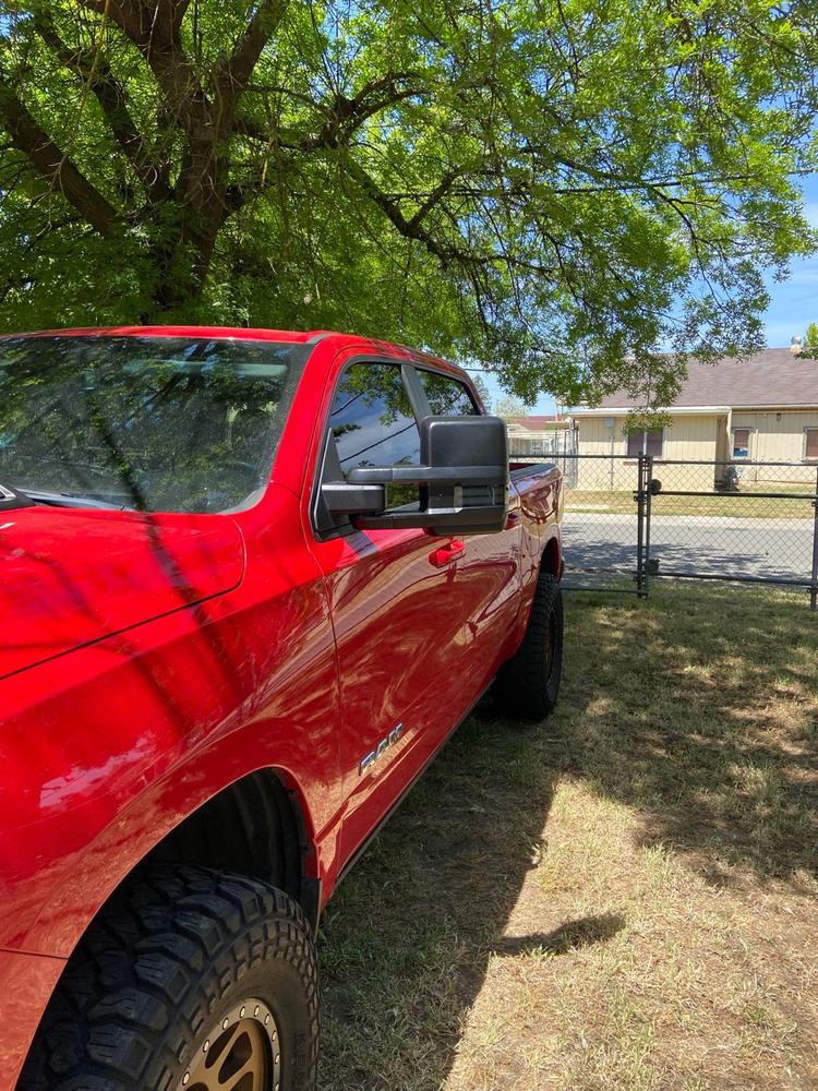 GM Style Dodge Ram 1500 Tow Mirrors (2019-2023) - Style 2 - Customer Photo From Kevin Cooper