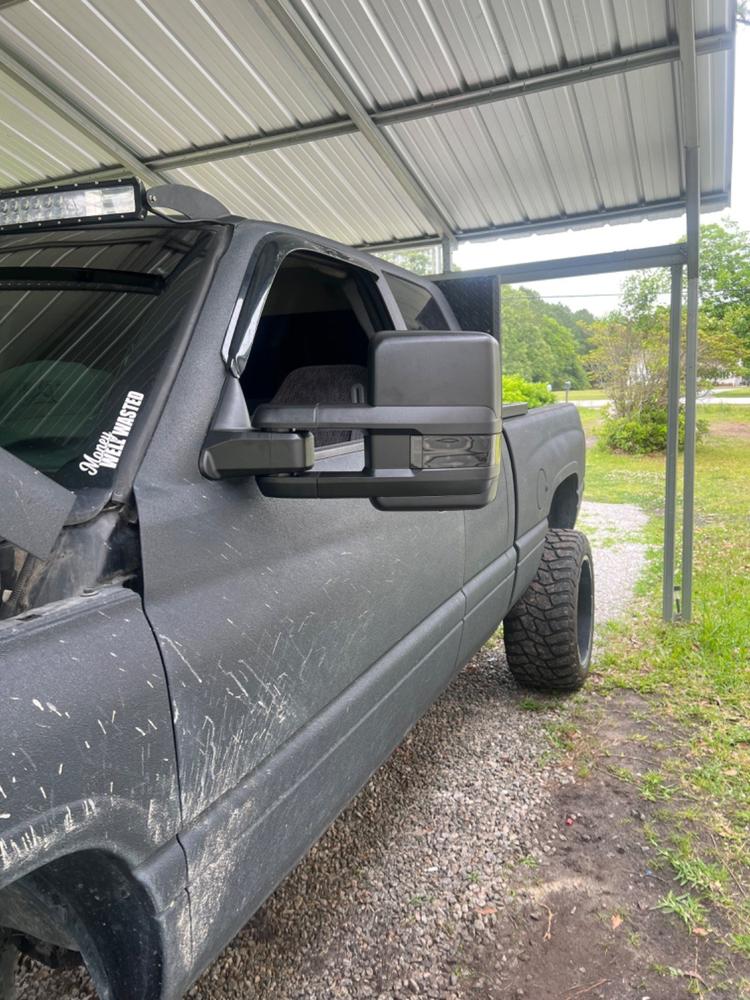 GM Style Dodge Ram 1500 Tow Mirrors (1994-2001) - Style 2 - Customer Photo From Dillon Hypes