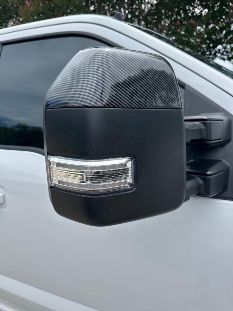 Ford Super Duty Tow Mirror Lights (2017-2026) - Strip or Switchback - Customer Photo From Mark Pandanell