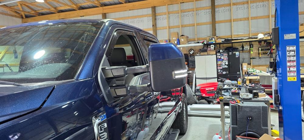 Ford Super Duty Tow Mirror Lights (2017-2026) - Strip or Switchback - Customer Photo From Joe Ciresi