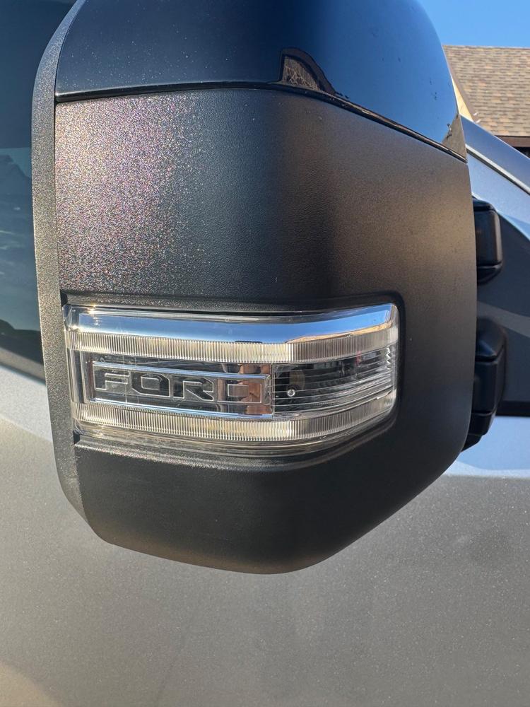 Ford Super Duty Tow Mirror Lights (2017-2026) - Strip or Switchback - Customer Photo From Juan Gomez
