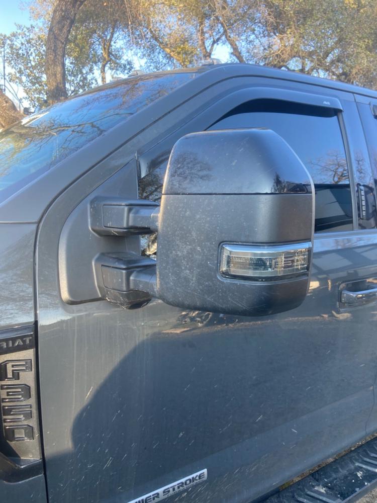 Ford Super Duty Tow Mirror Lights (2017-2023) - Strip or Switchback - Customer Photo From Jordan Stacey