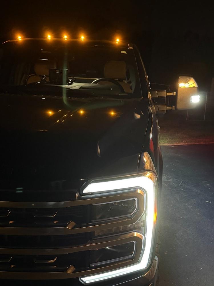 Ford Super Duty Tow Mirror Lights (2017-2026) - Strip or Switchback - Customer Photo From JOHN FISCHER