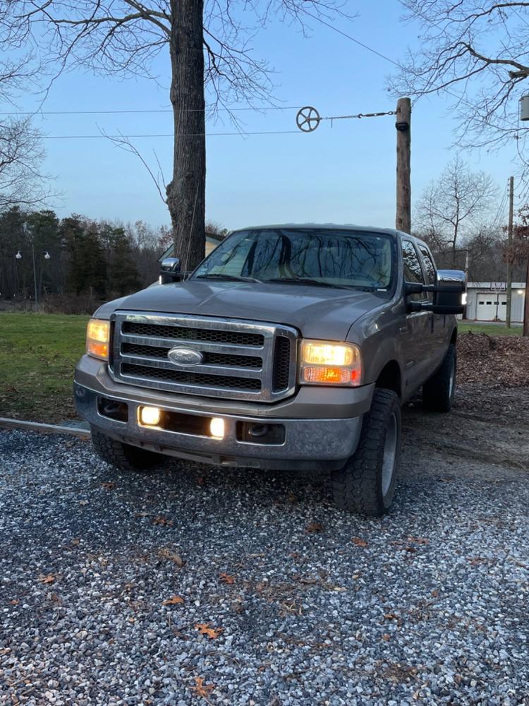 Ford F250/F350/F450/F550 Superduty (2002-2007) Tow Mirrors - 2008 Style (Door Buster 2022) - Customer Photo From Chadwin Groff