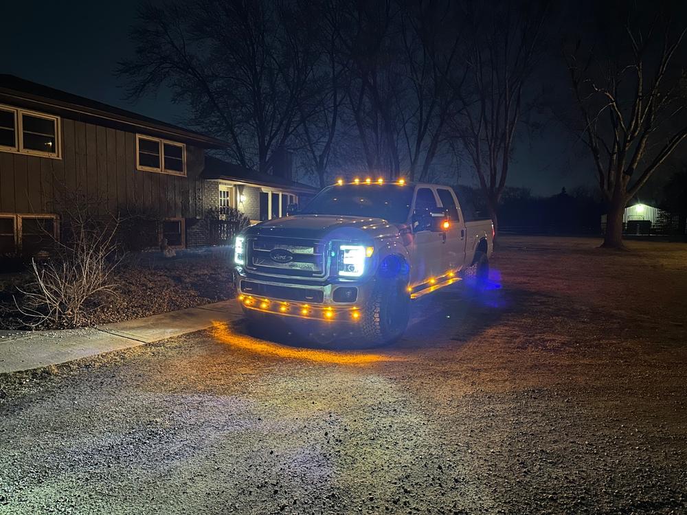 C-Shape LED Tail Lights – 2008-2016 Ford F250 F350 F450 Super Duty, Clear/Red, DOT/SAE