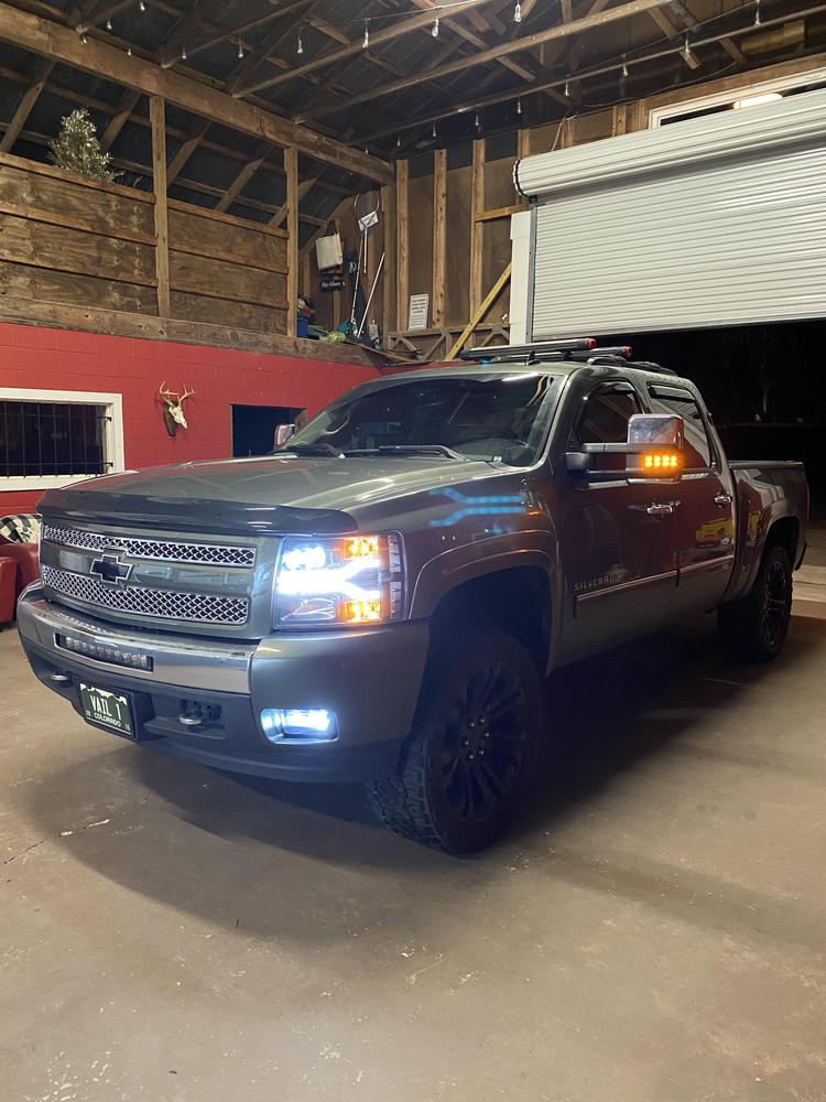 Dual Function (Signal & Running Light) Wiring Harness for Aftermarket Mirrors - Silverado & Sierra (1988-2019) - Customer Photo From Tyson Sellers