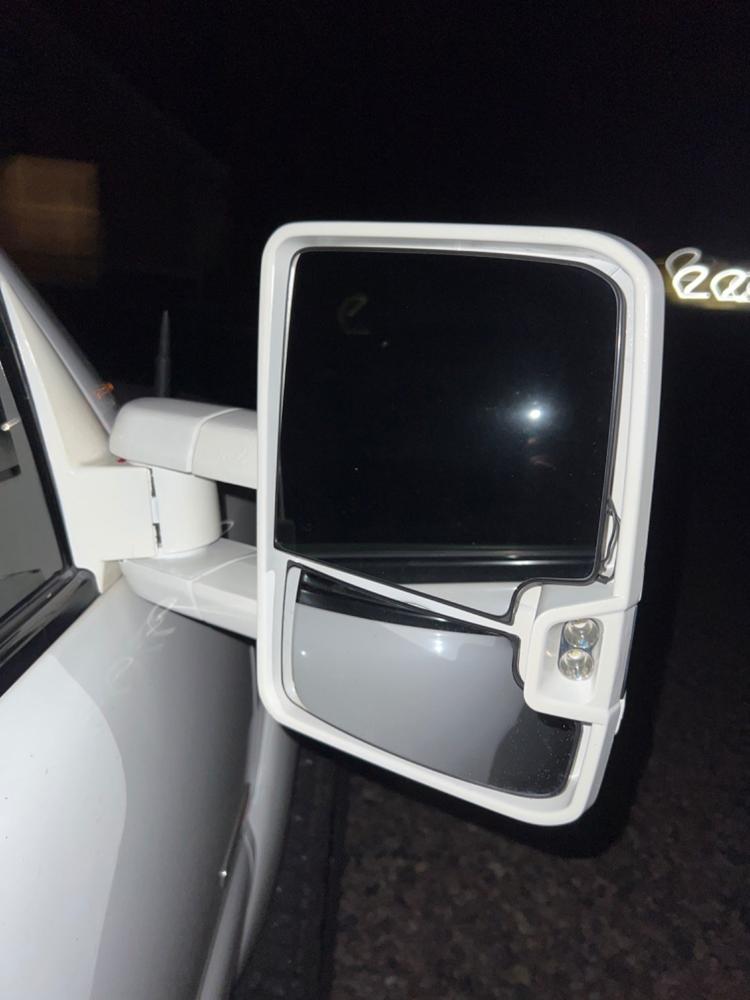 GM Tow Mirror Upper Glass (2015 Style) - Customer Photo From Haley Watts