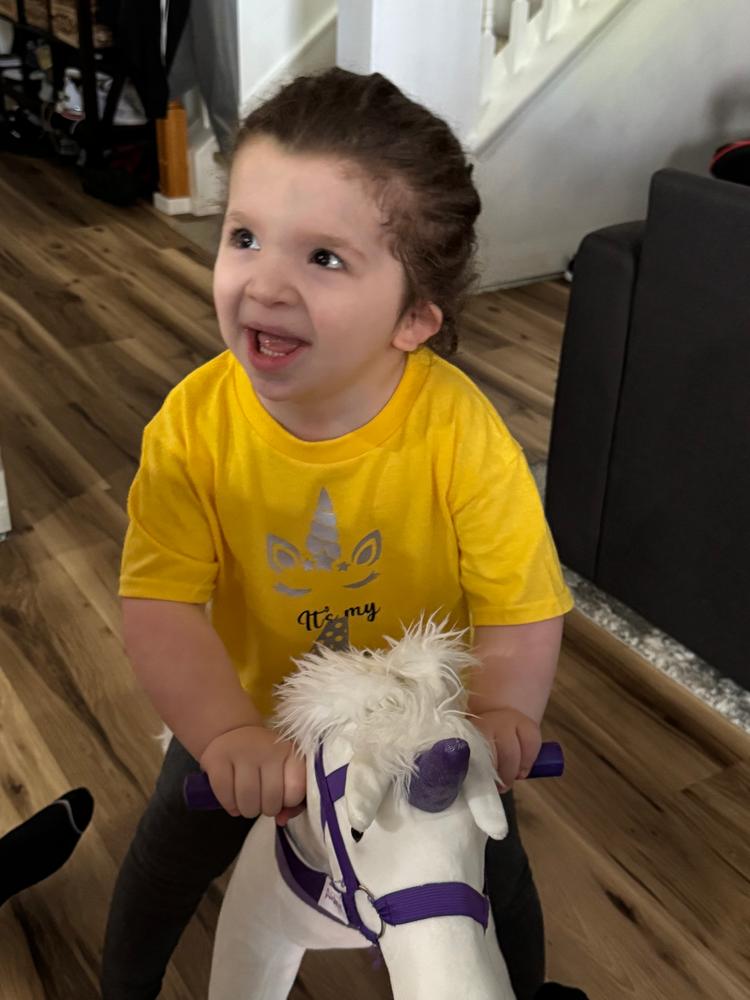 Push Pony™ Soft, Plush Ride-On for Toddlers - Lights, Sounds & Handle