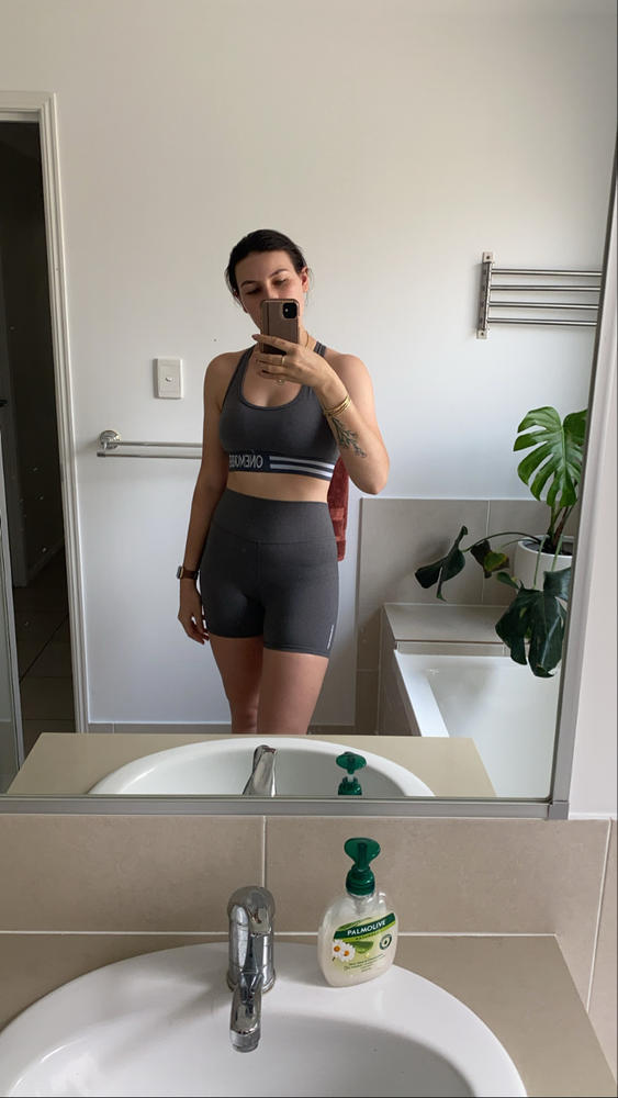 Core Support Sports Bra Grey - Customer Photo From Shae