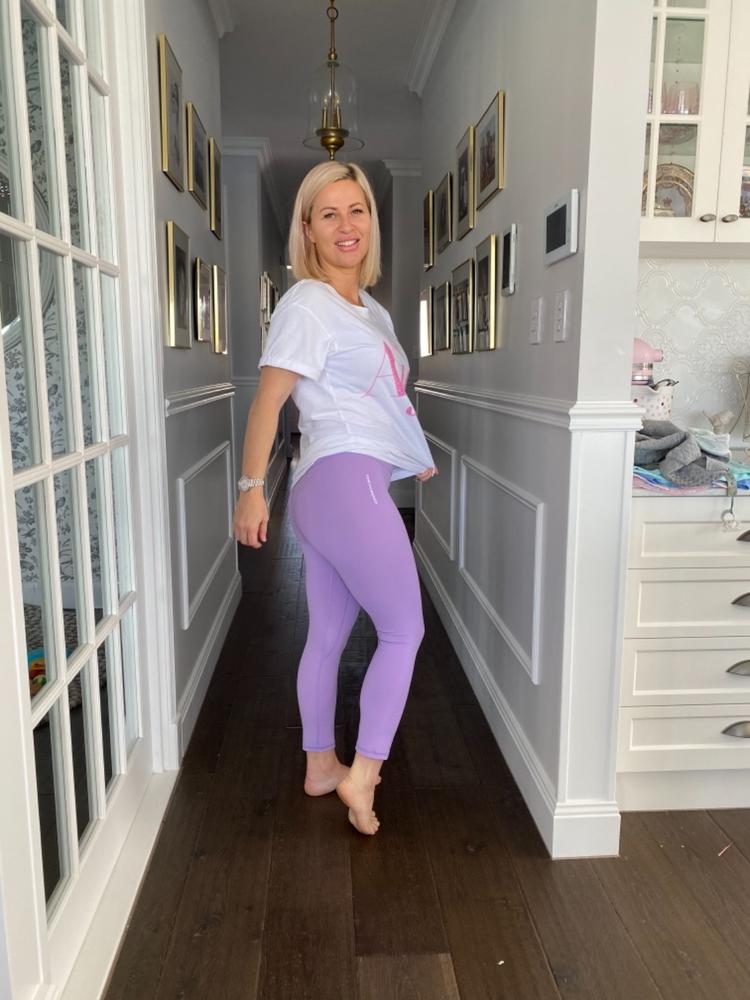 Core Leggings - 7/8 Length Lilac - Customer Photo From April Anderson