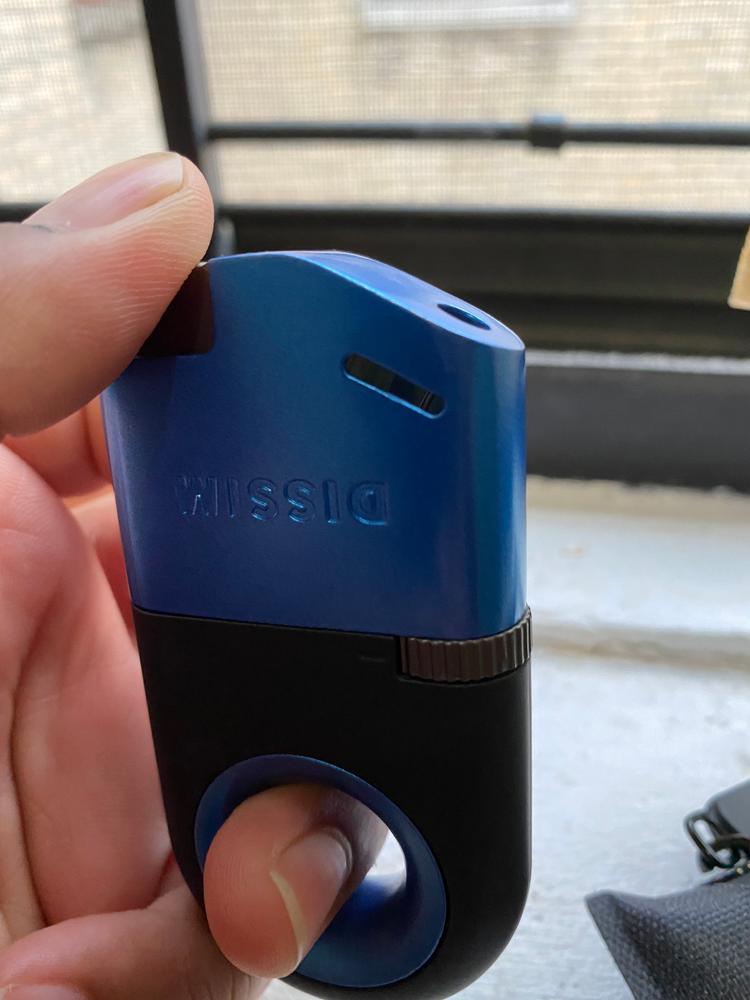 Executive Sapphire Blue Inverted Dual TORCH LIGHTER (unfilled) - Customer Photo From Jean Figueroa