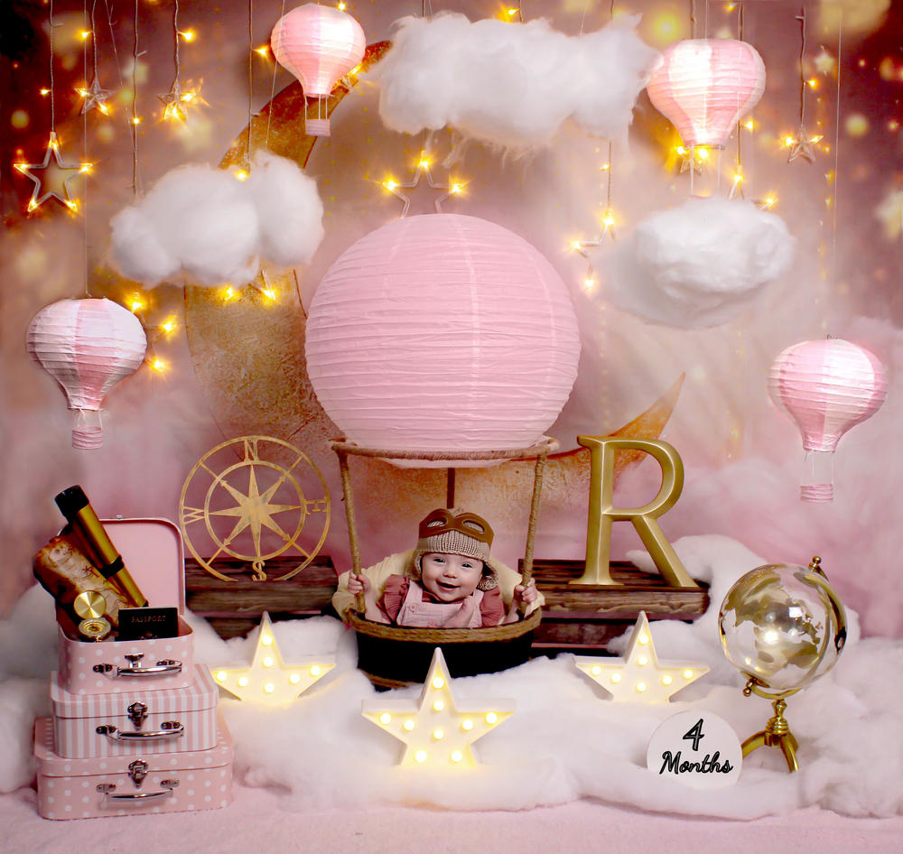 Hot Air Balloon Basket AND 6 Balloons - Customer Photo From Angela 