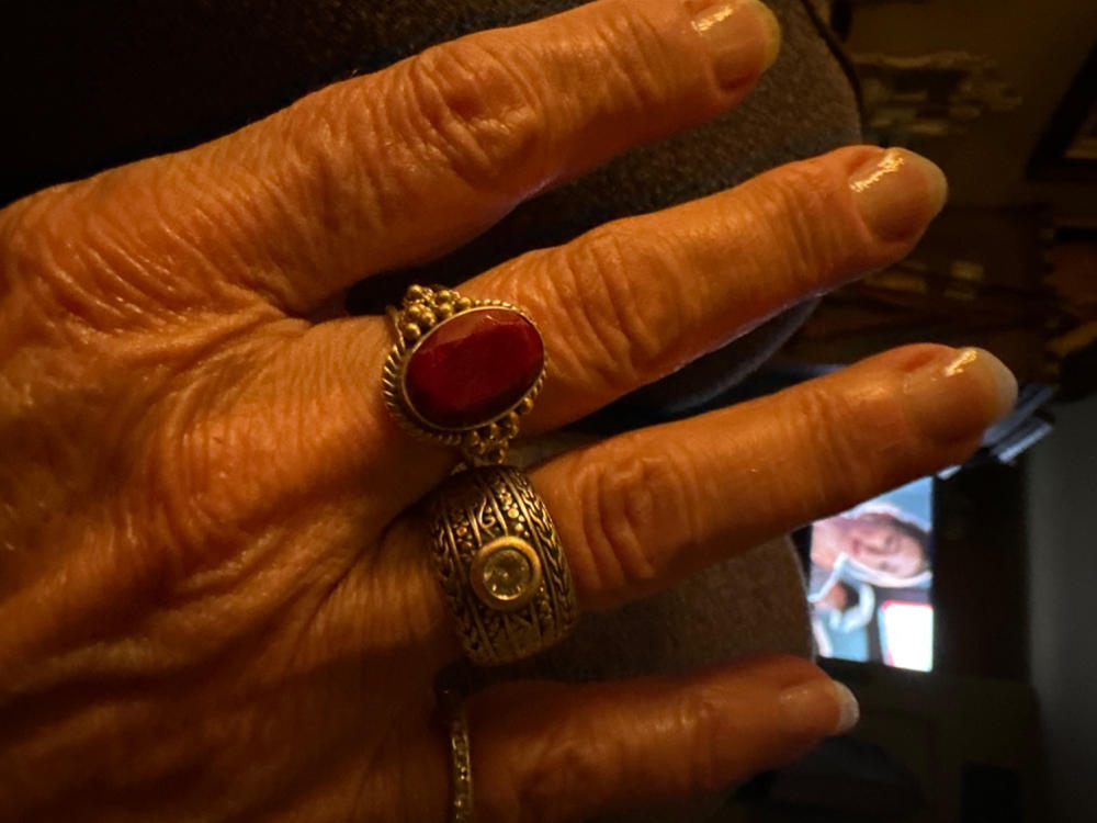Handmade Red Ruby Ring - Customer Photo From Judy Hudson