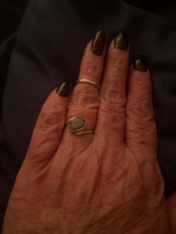 Natural Emerald Raw Emerald Rough 925 Sterling Silver Ring, May Birthstone,Gift for Her - Customer Photo From Christyne Simard