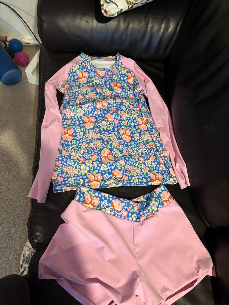 Swimwear - Aqua top & shorts - Customer Photo From Andrea Ward
