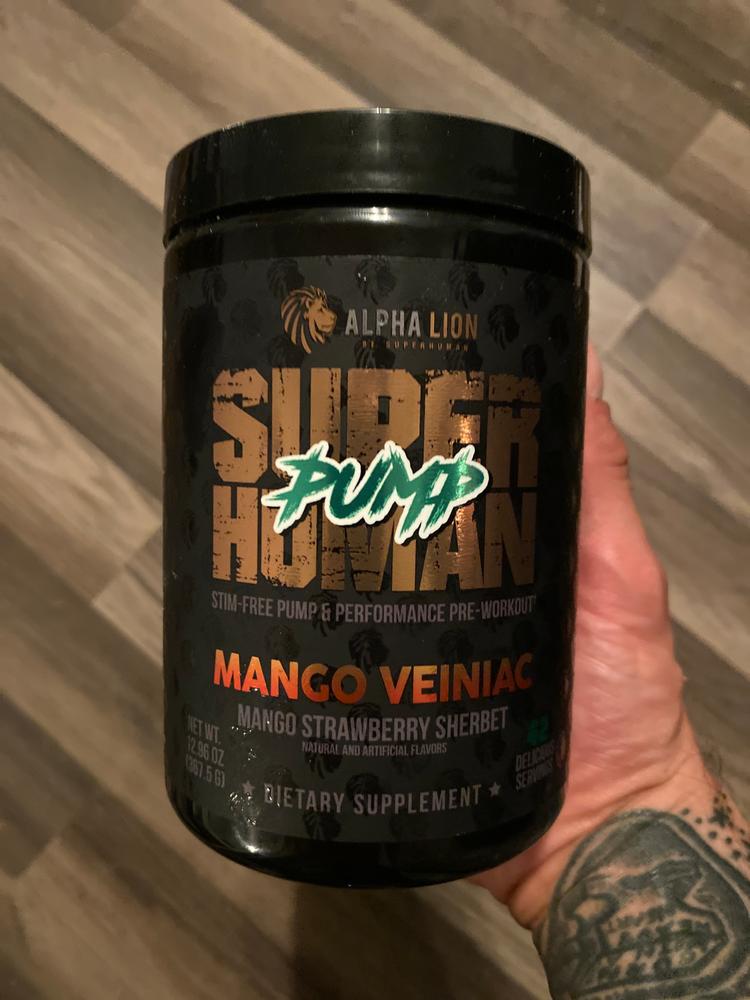 Superhuman Pump - Best Pump Supplement Mango Veiniac (Mango Strawberry Sherbet)