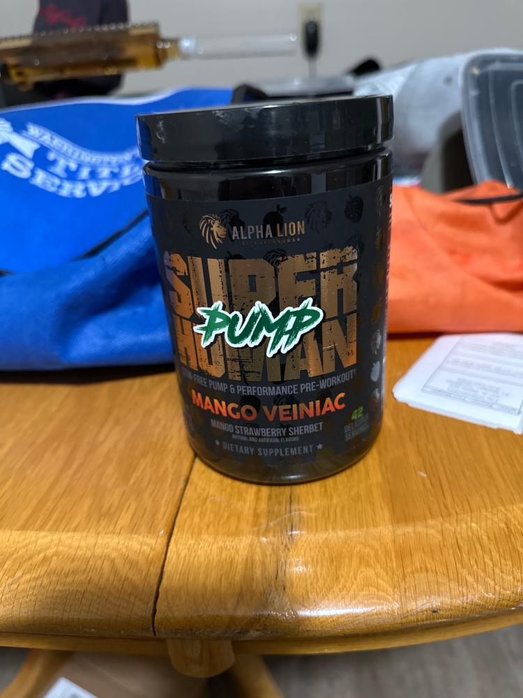 SUPERHUMAN® PUMP - Stim Free Pre Workout - Customer Photo From Sam
