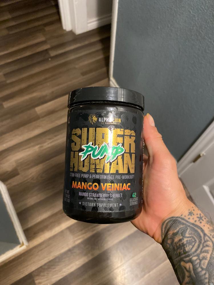 SUPERHUMAN PUMP - Stim Free Pre Workout - Customer Photo From Marc
