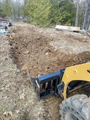 TMG Industrial 72" Skid Steer Rock Skeleton Bucket Attachment, Solid Steel, Universal Mount, 4" Tine Spacing, 45-70 HP, TMG-SB72 - Customer Photo From RT