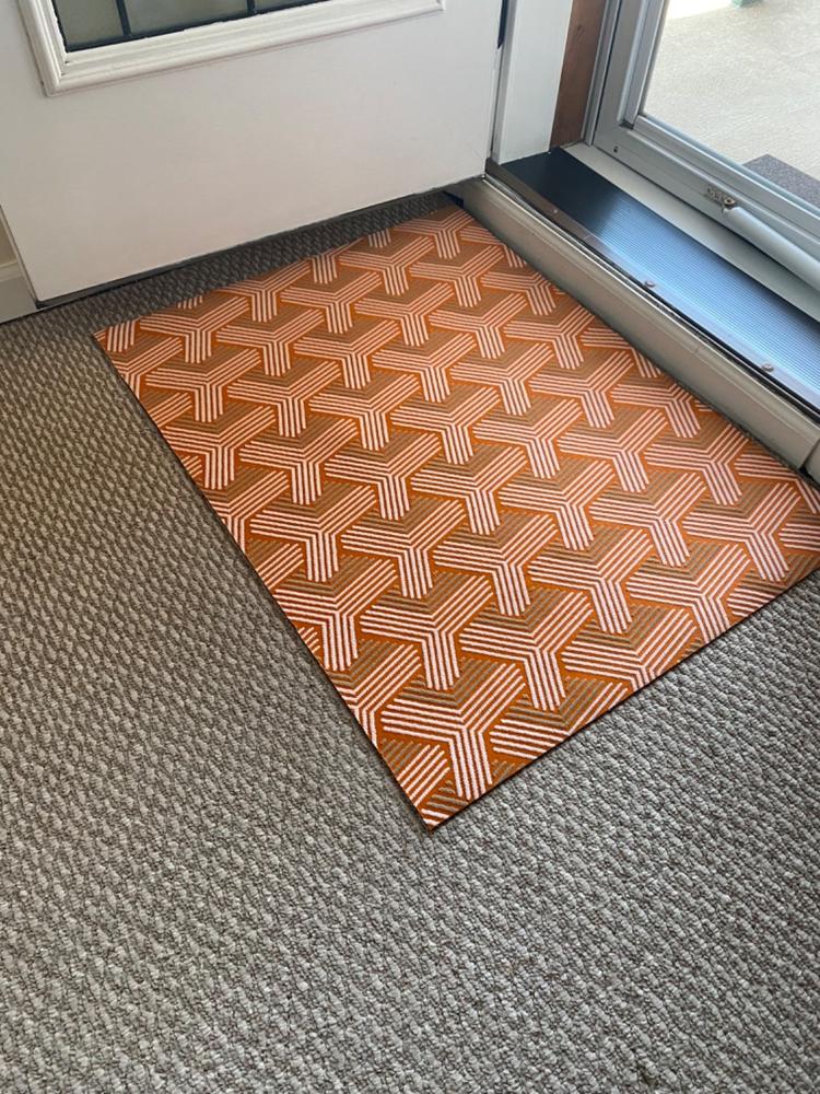 The Insider - Retro Orange / Doormat - Customer Photo From Sharon Becker
