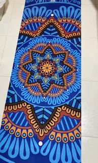 Tapis de Yoga Lotus Bleu - Customer Photo From Géraldine