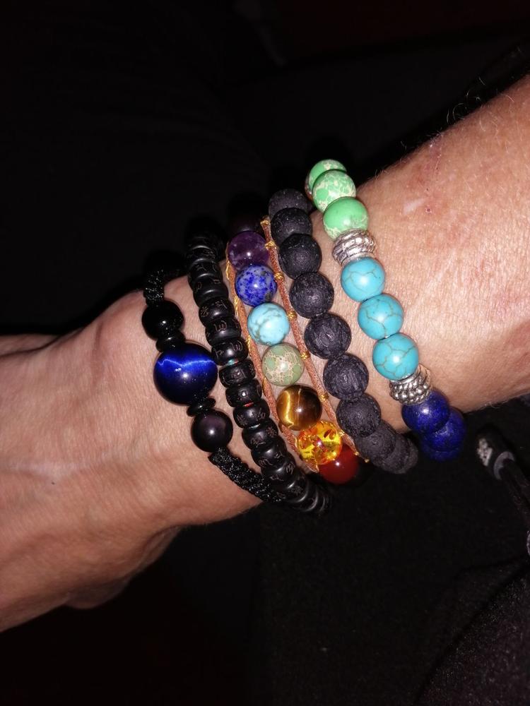 Bracelet 7 Chakras "Homme" - Customer Photo From Carole P.