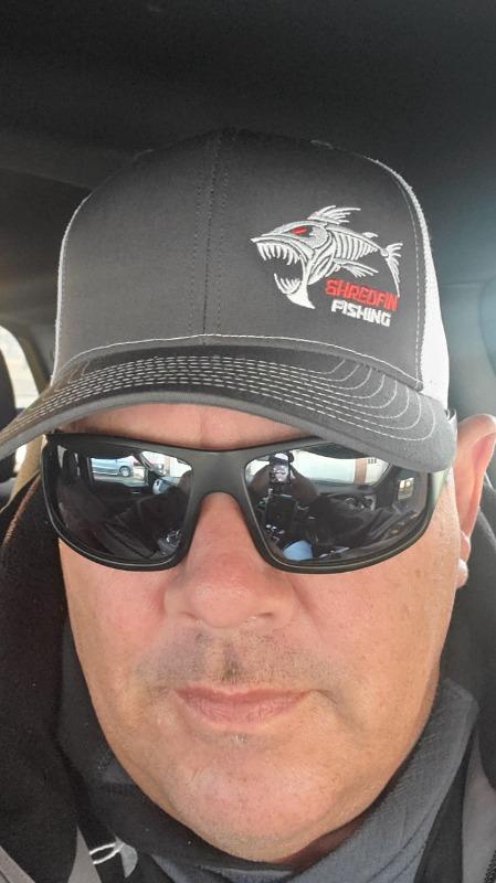 ShredFin Charcoal Gray & White Hat - Customer Photo From Mike J.