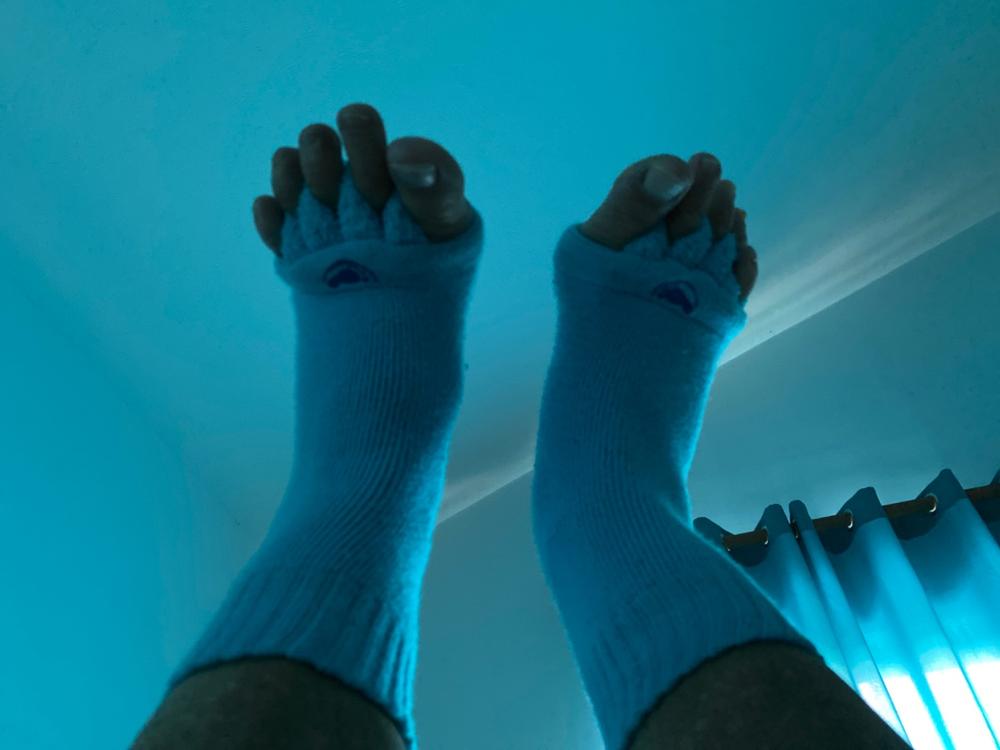 Blue Foot Alignment Socks  Joanetes tratamento, Como parecer rica,  Exercícios