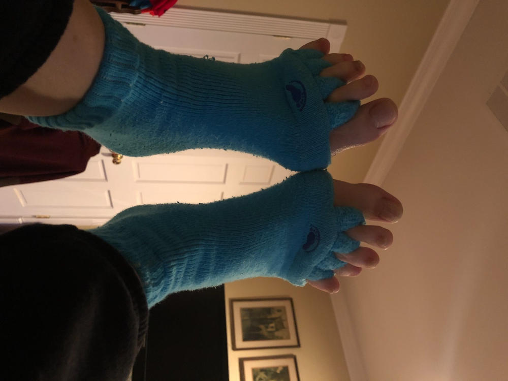 Blue Foot Alignment Socks - Customer Photo From Anonymous