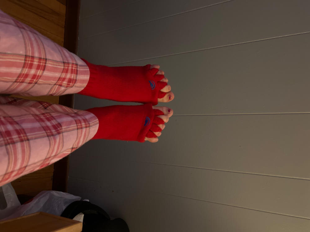 Red Foot Alignment Socks - Customer Photo From Mj Stayer
