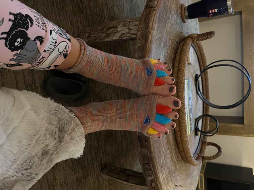 Multi Color Foot Alignment Socks - Customer Photo From Cindy Hinkle