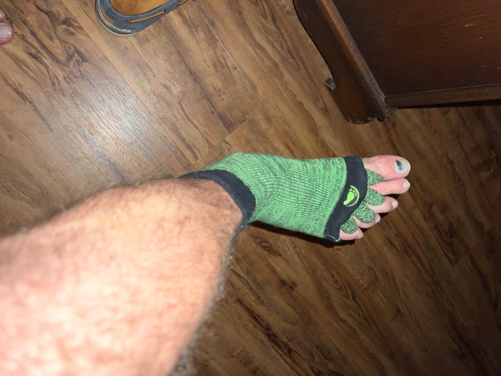 Green Foot Alignment Socks - Customer Photo From Stacy Webb