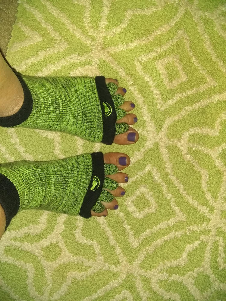 Green Foot Alignment Socks - Customer Photo From Kathy Hughes