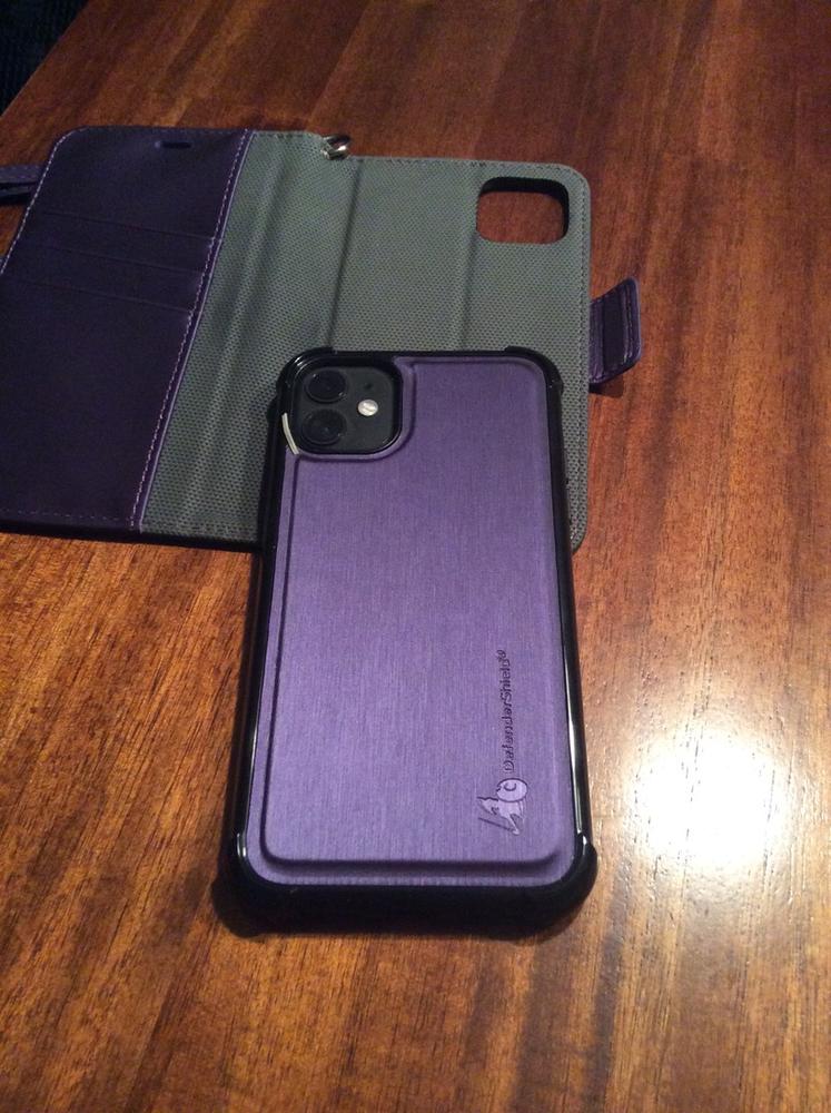 DefenderShield iPhone 11 Series EMF Protection + Radiation Blocking Case in Black | Vegan Leather - Customer Photo From Toni L.