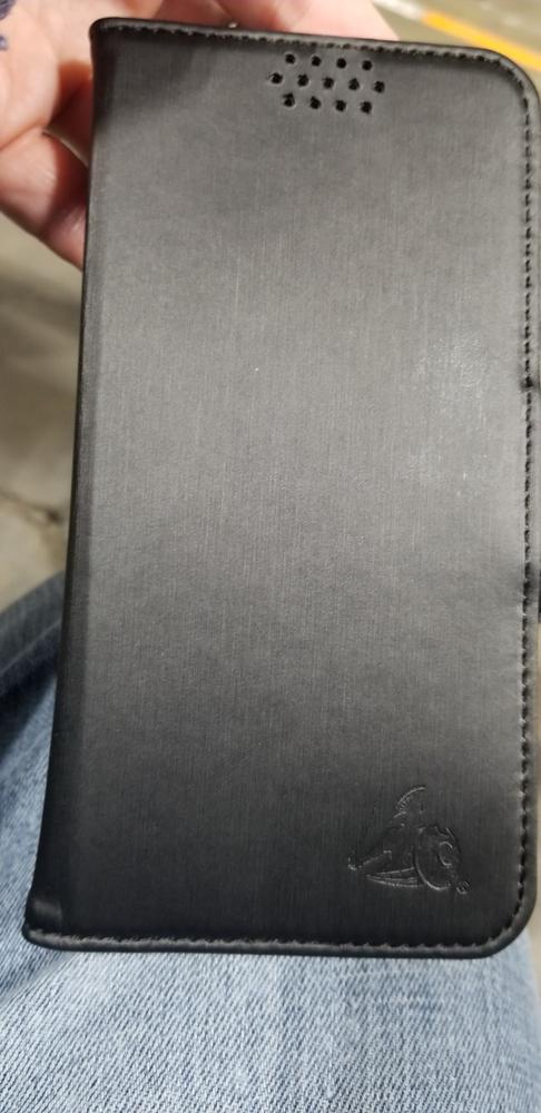 DefenderShield Universal EMF Protection + Radiation Blocking Cell Phone Case in Black | Vegan Leather | 3.25" x 6.5" - Customer Photo From Bobbie Stringfellow