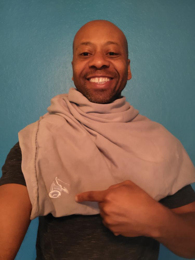DefenderShield EMF Protection Anti-Radiation Blanket | Organic Bamboo Cloth | Hypoallergenic | Small 36" x 35" - Customer Photo From Cladius Tokunboh