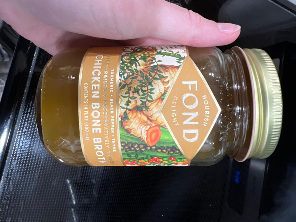 Regenerative Chicken Bone Broth - Turmeric & Black Pepper (Liquid Light) - 4 Jars - Customer Photo From Megan Hjelmstad