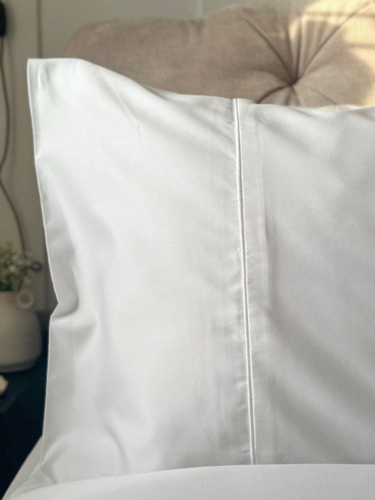 Egyptian Cotton 500 Thread Count Sateen Luxury Duvet Cover and Two Standard Pillowcases, Pure White - Customer Photo From Raquel D.