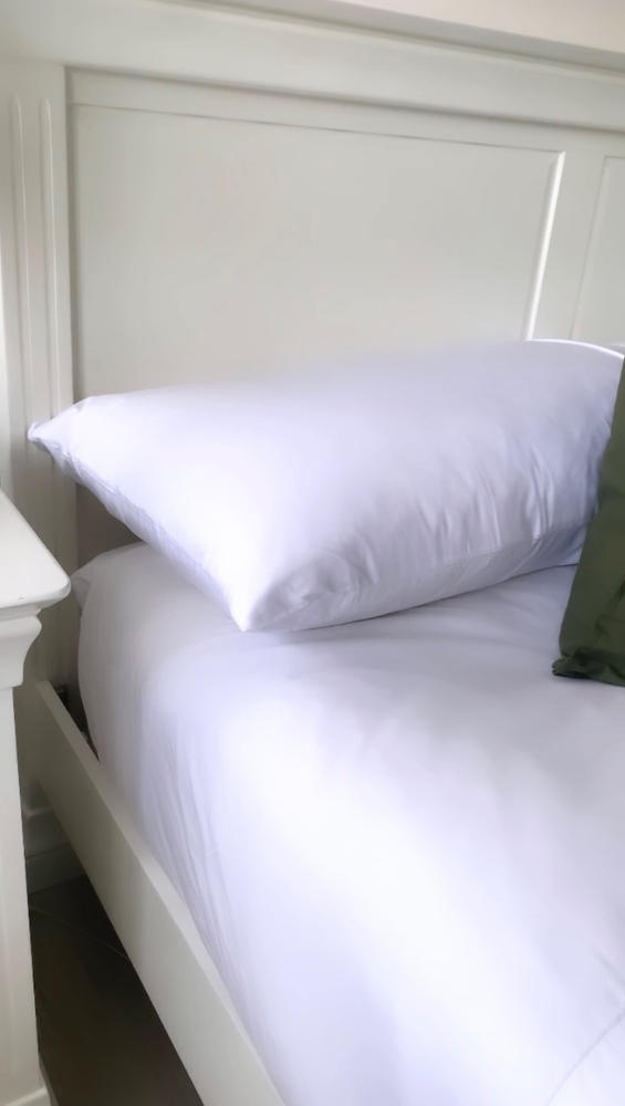 Egyptian Cotton 500 Thread Count Sateen Luxury Duvet Cover and Two Standard Pillowcases, Pure White - Customer Photo From Aisha R.