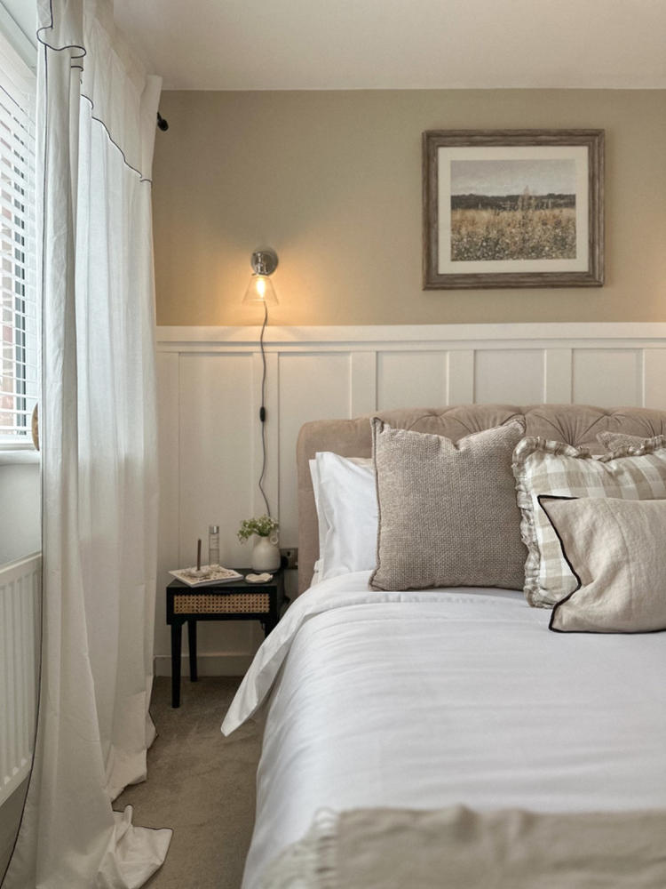 Egyptian Cotton 500 Thread Count Sateen Luxury Duvet Cover and Two Standard Pillowcases, Pure White - Customer Photo From Raquel D.