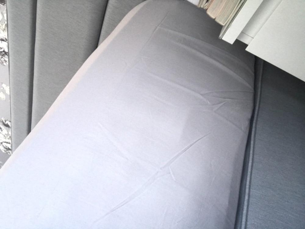 Egyptian Cotton 500 Thread Count Sateen Luxury Extra Deep 40cm Fitted Sheet, Subtle Grey - Customer Photo From Erica