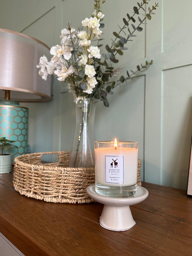 Luxury Scented Large Candle 235g, Sandalwood and Cedar - Customer Photo From Holly 